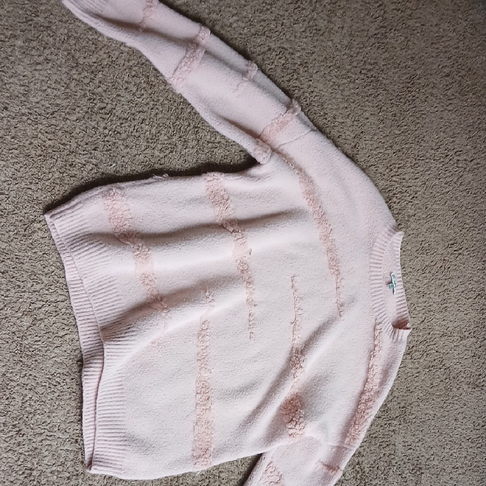 JODIFL Light Pink Textured Women's Sweater